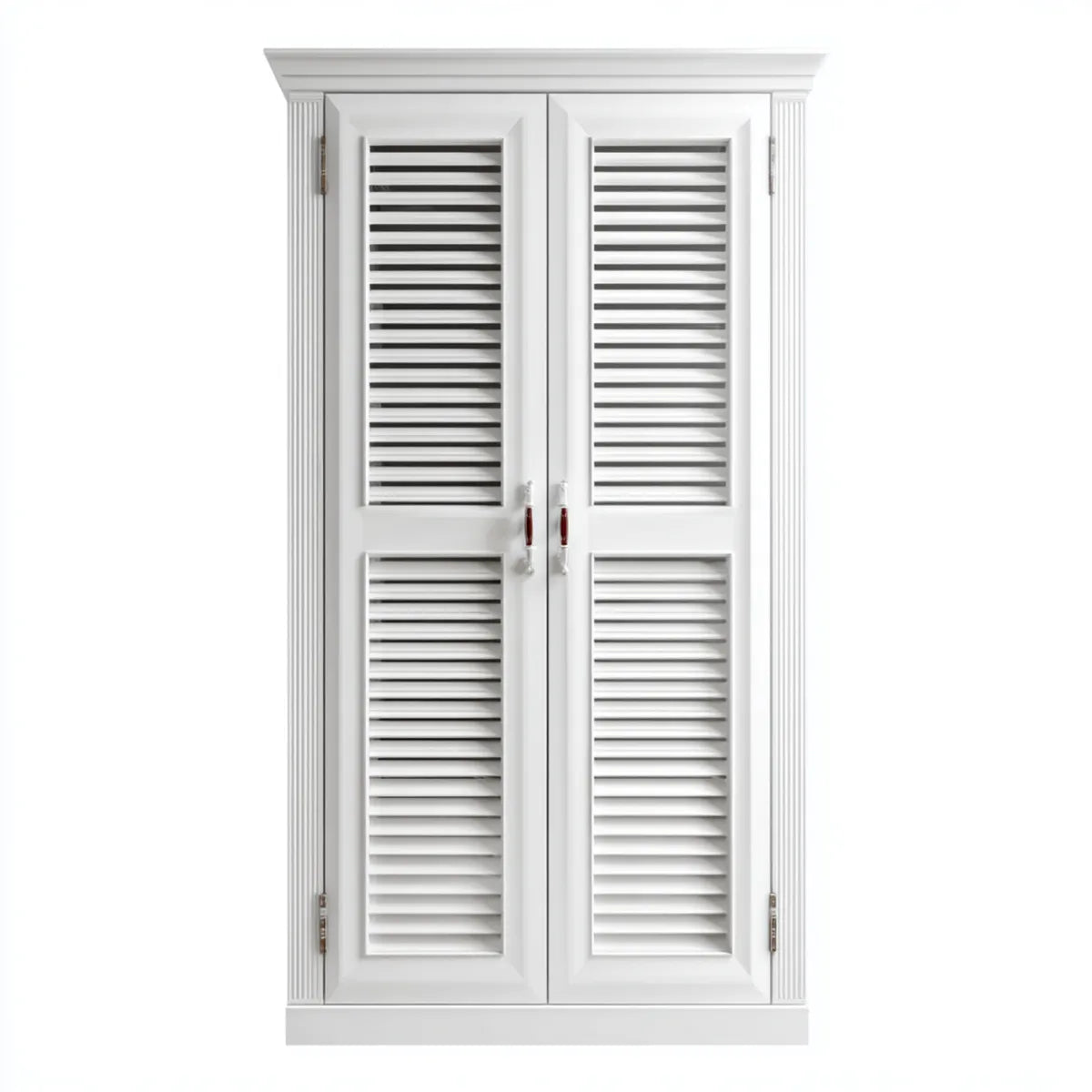 Szafa biała 100 x 50 x 200 cm prostokątna MDF z 2 rozsuwanymi drzwiami