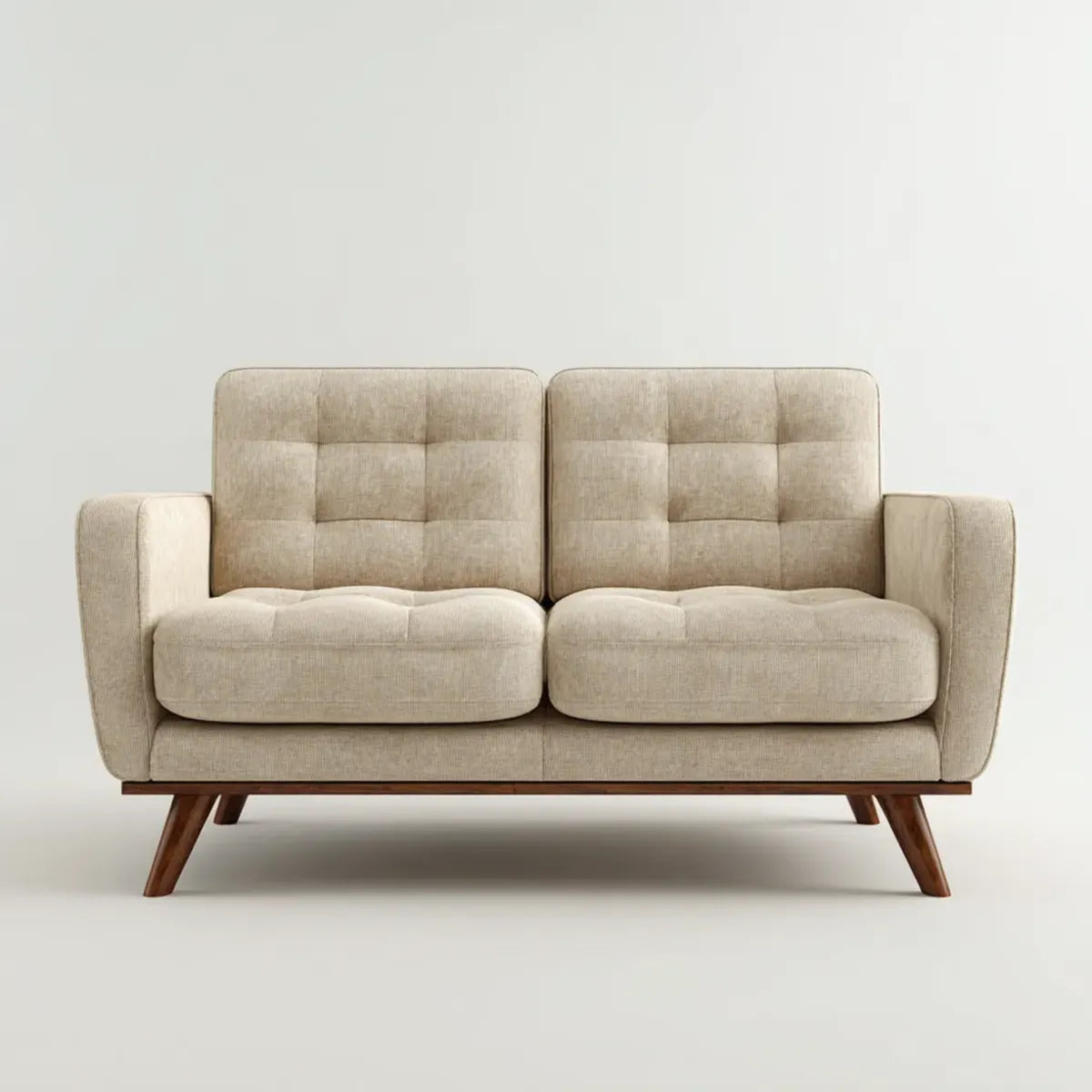 Sofa, 2-fotela Beżżowa 145 x 82 x 85 cm poliester z poduszką z pianki prostokątna