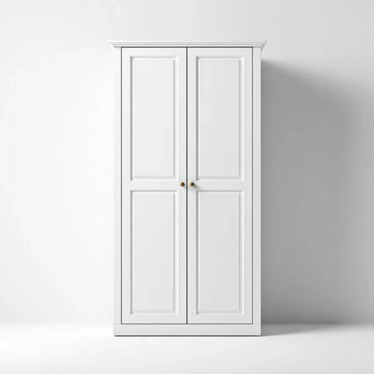 Szafa Białe 2-drzwiowe z MDF prostokątne 100 x 55 x 200 cm